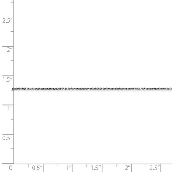 Children's 0.75mm, 14k White Gold, Cable Chain Necklace, 14 Inch - Picture 5 of 8